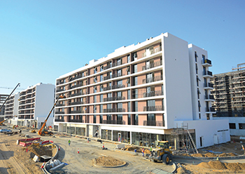 Work is well advanced on the Rehan Apartments at Aljada.